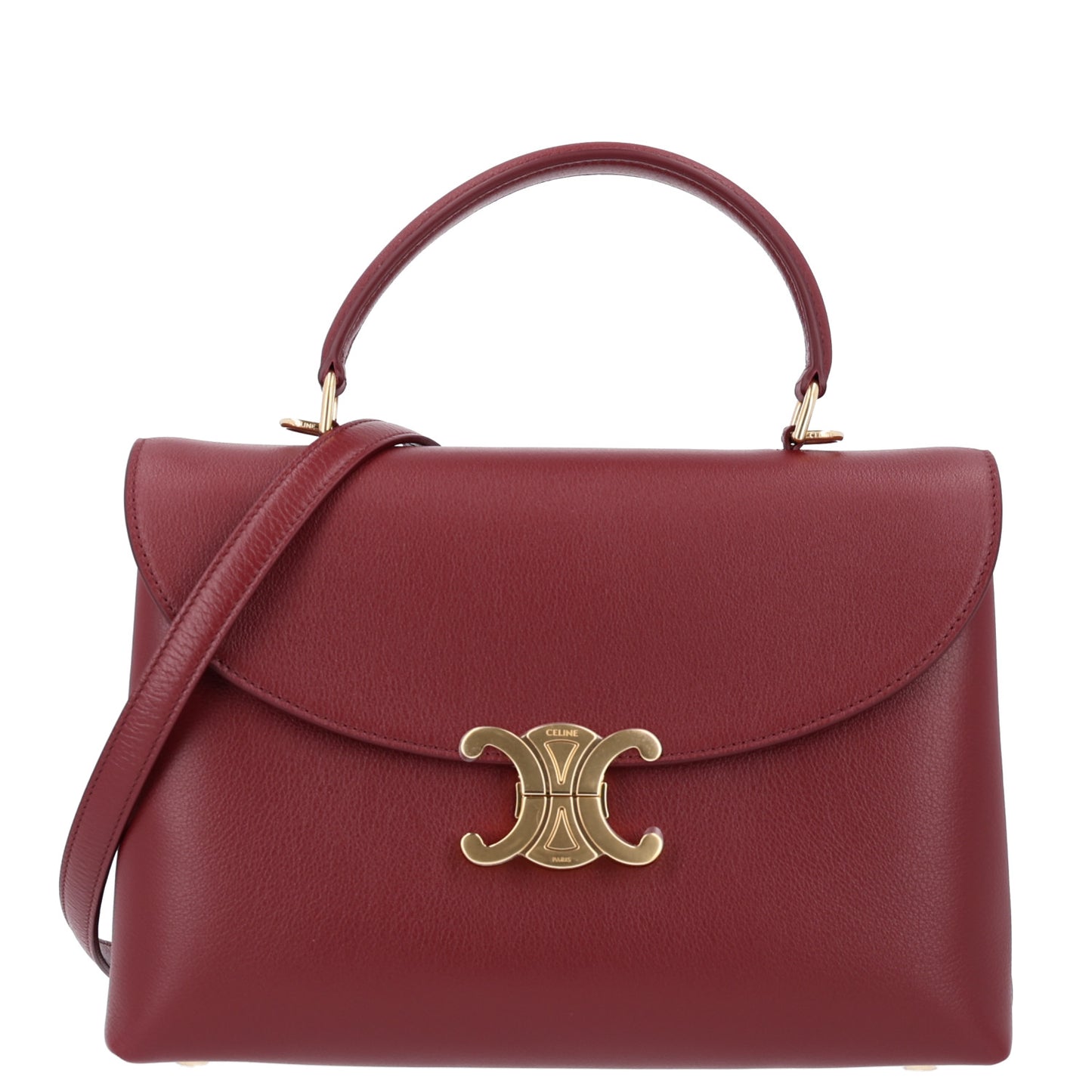 Supple Grained Calfskin Medium Nino Light Burgundy