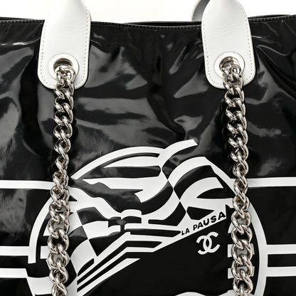 Chanel Vinyl Large La Pausa Bay Shopping Bag Black 8 of 11