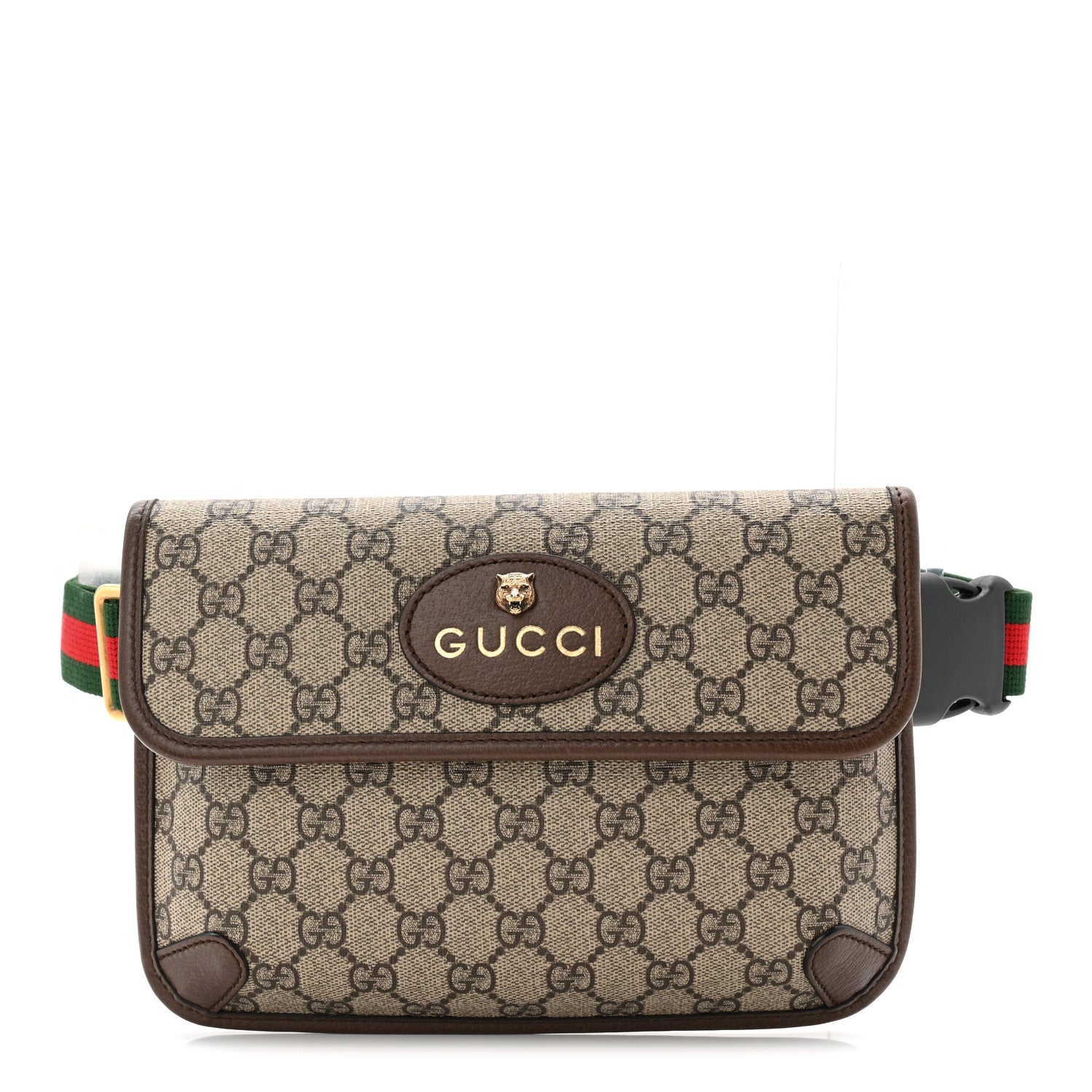 Gucci GG Supreme Monogram Neo Vintage Web Belt Bag Brown 1 of 10