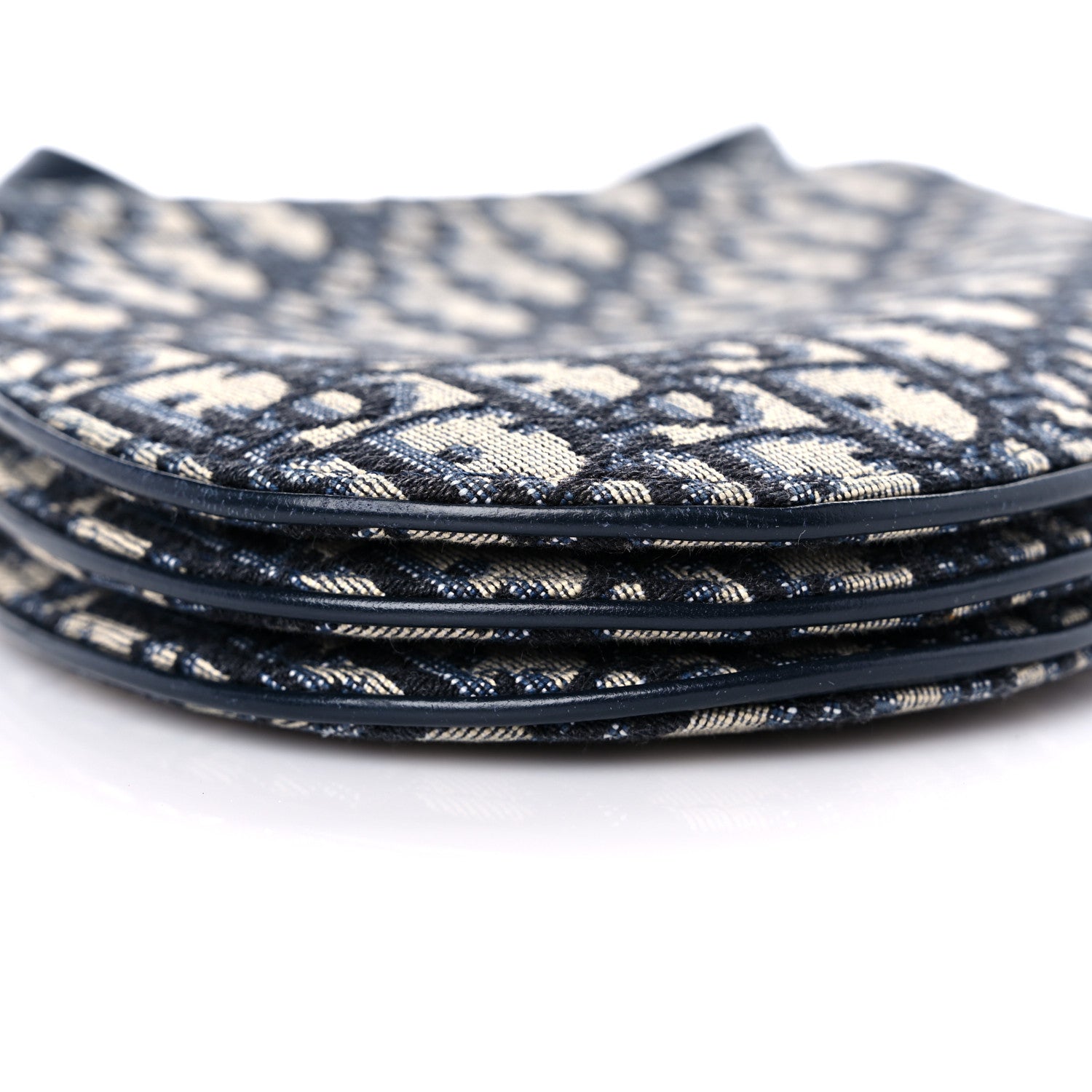 Christian Dior Oblique Saddle Pouch With Strap Navy Blue 8 of 9