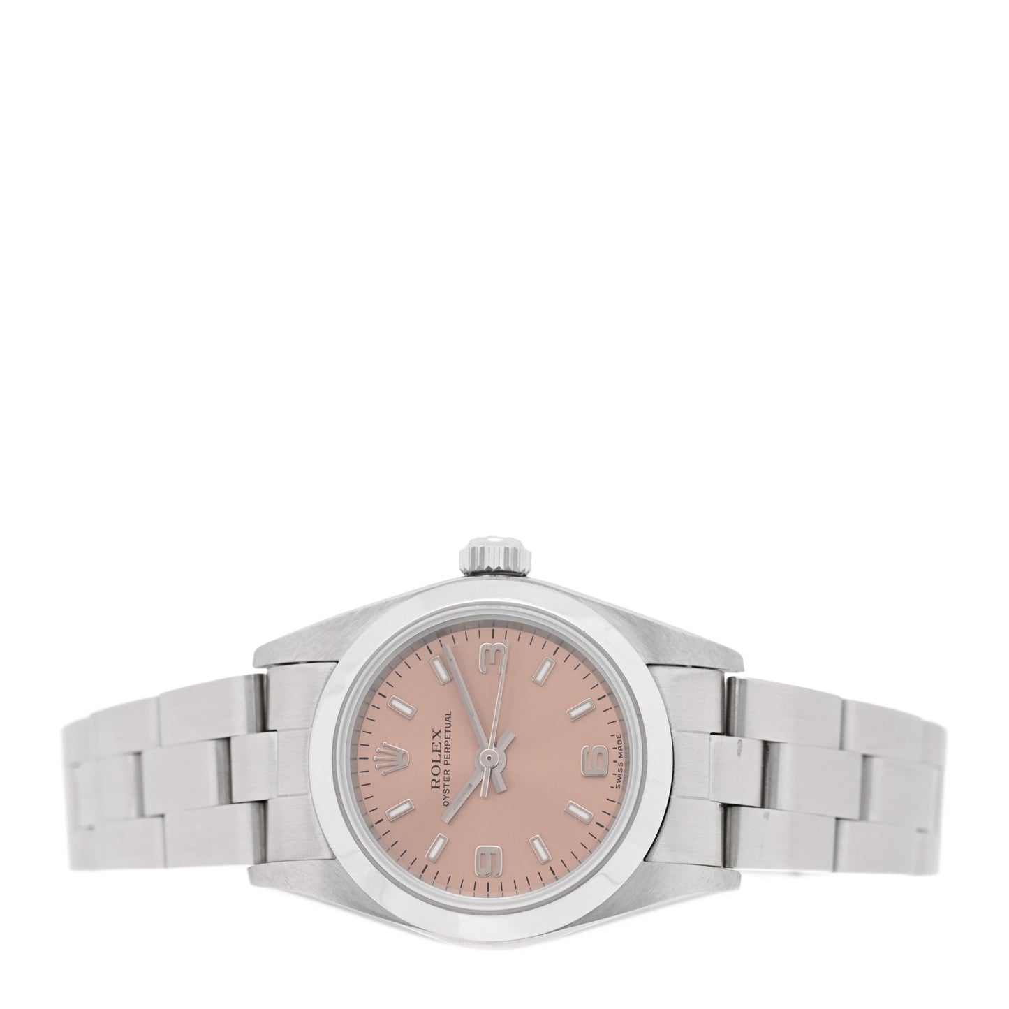 Stainless Steel 24mm Oyster Perpetual Datejust Watch Pink 76080