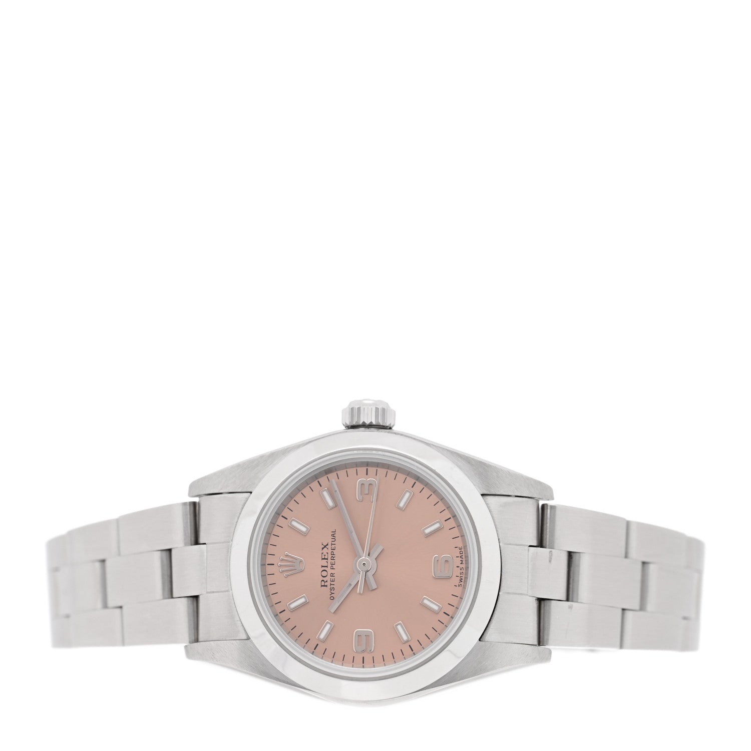 Rolex Stainless Steel 24mm Oyster Perpetual Datejust Watch Pink 76080 2 of 4