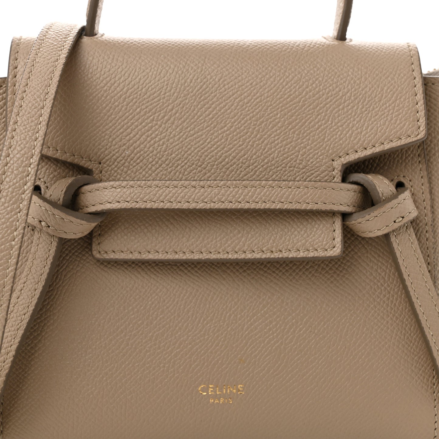Grained Calfskin Pico Belt Bag Light Taupe