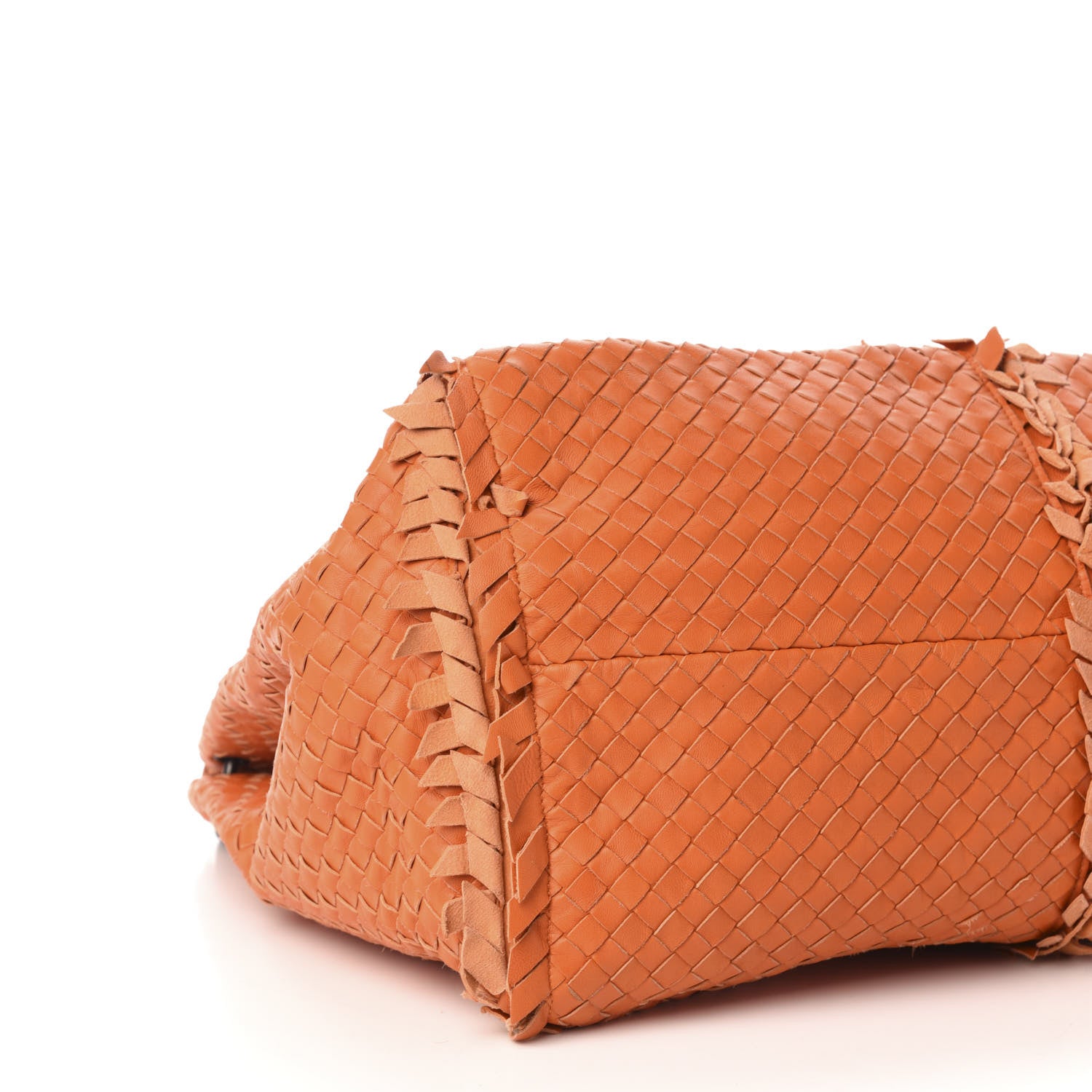 Bottega Veneta Nappa Intrecciato Large Franges Shoulder Bag Tangerine 8 of 10