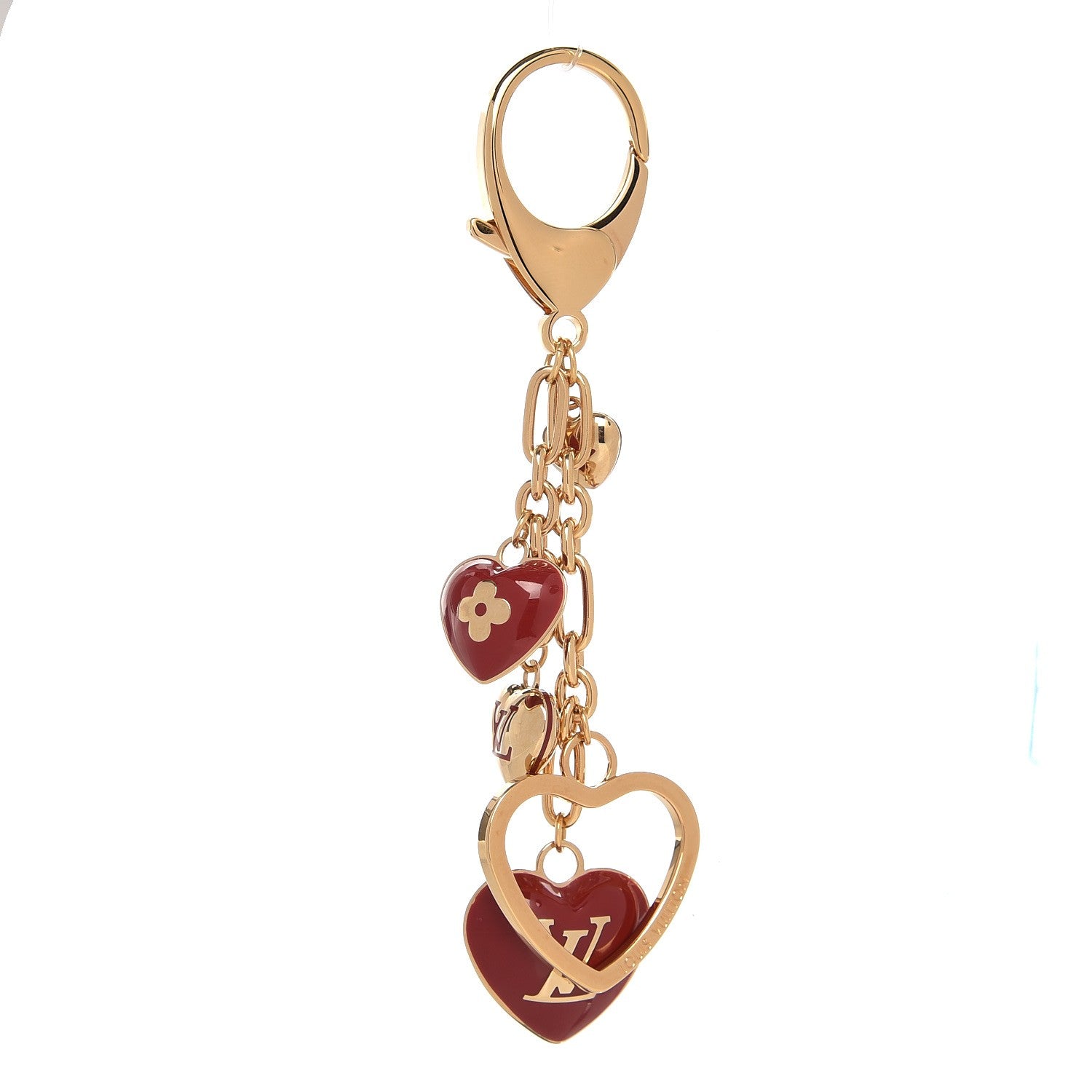 Louis Vuitton Coeurs Heart Bag Charm Key Holder Red 1 of 3