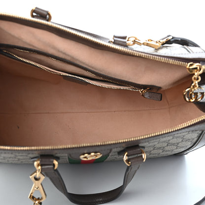 Gucci GG Supreme Monogram Web Medium Ophidia Tote Bag Brown 5 of 13
