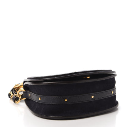 Chloe Calfskin Suede Small Constellation Studs Nile Bracelet Bag Black 4 of 9