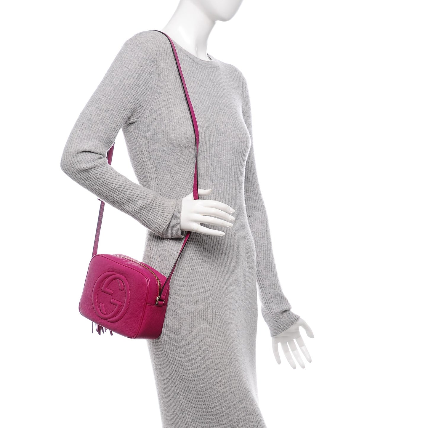 Cellarius Calfskin Small Soho Disco Bag Bright Bouganville
