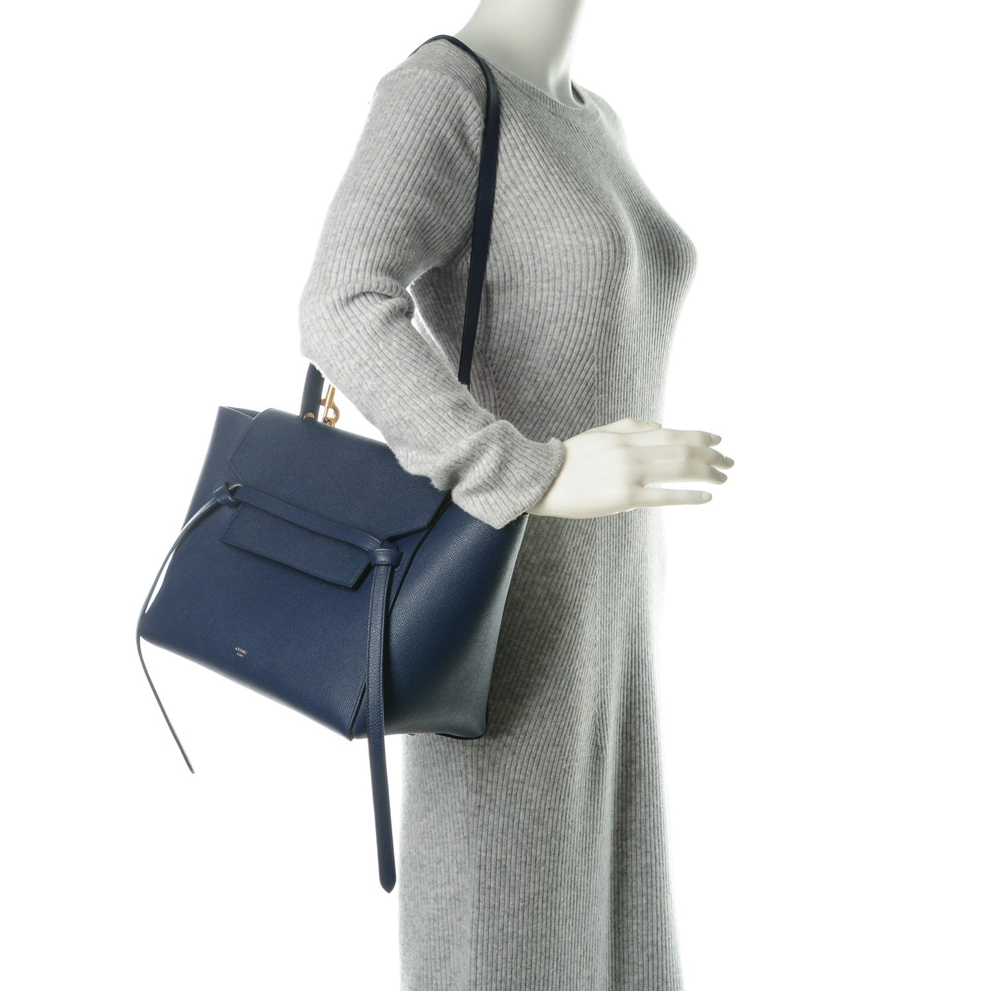 Grained Calfskin Mini Belt Bag Deepsea