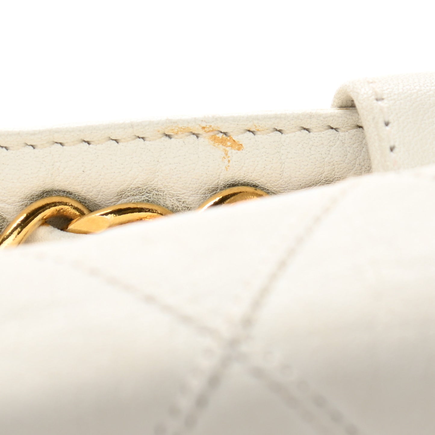 Lambskin Quilted Flap Waist Belt Bag 70 28 White