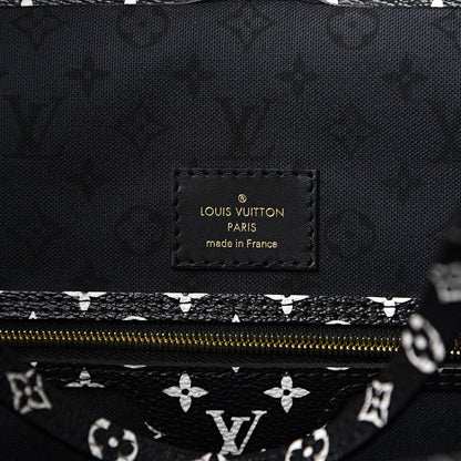 Louis Vuitton Monogram Giant Crafty Neverfull MM Creme Rouge Black 6 of 11