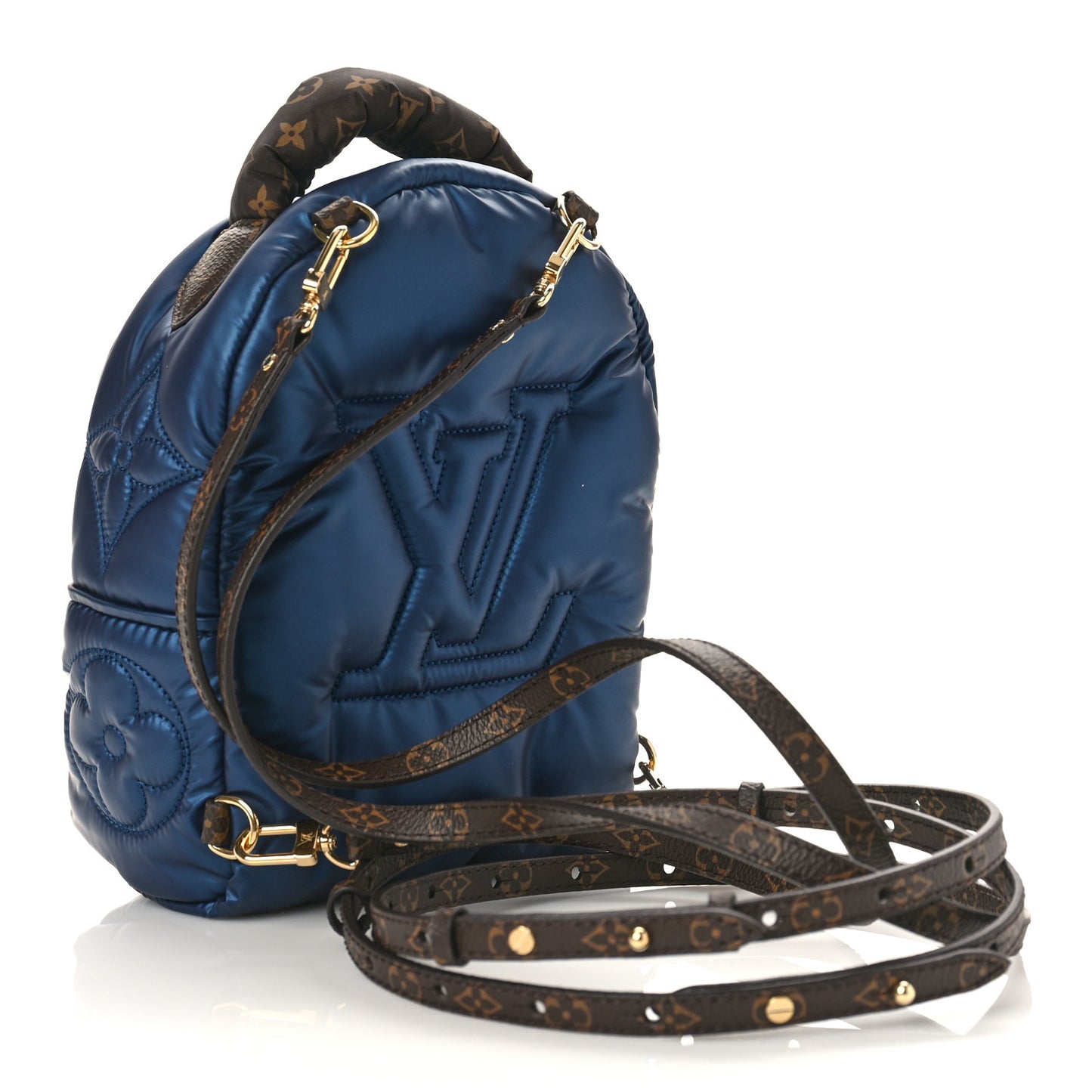 Econyl Mini Monogram Pillow Palm Springs Backpack Mini Navy