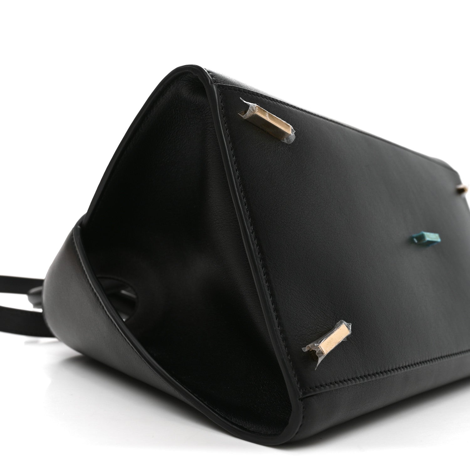 Salvatore Ferragamo Calfskin Small Hug Bag Black Flame Red 17 of 19