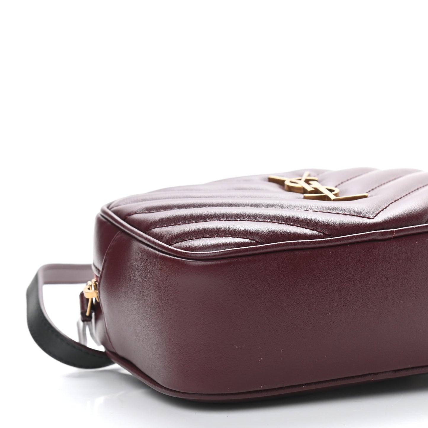 Calfskin Matelasse Monogram Lou Belt Bag Dark Legion Red