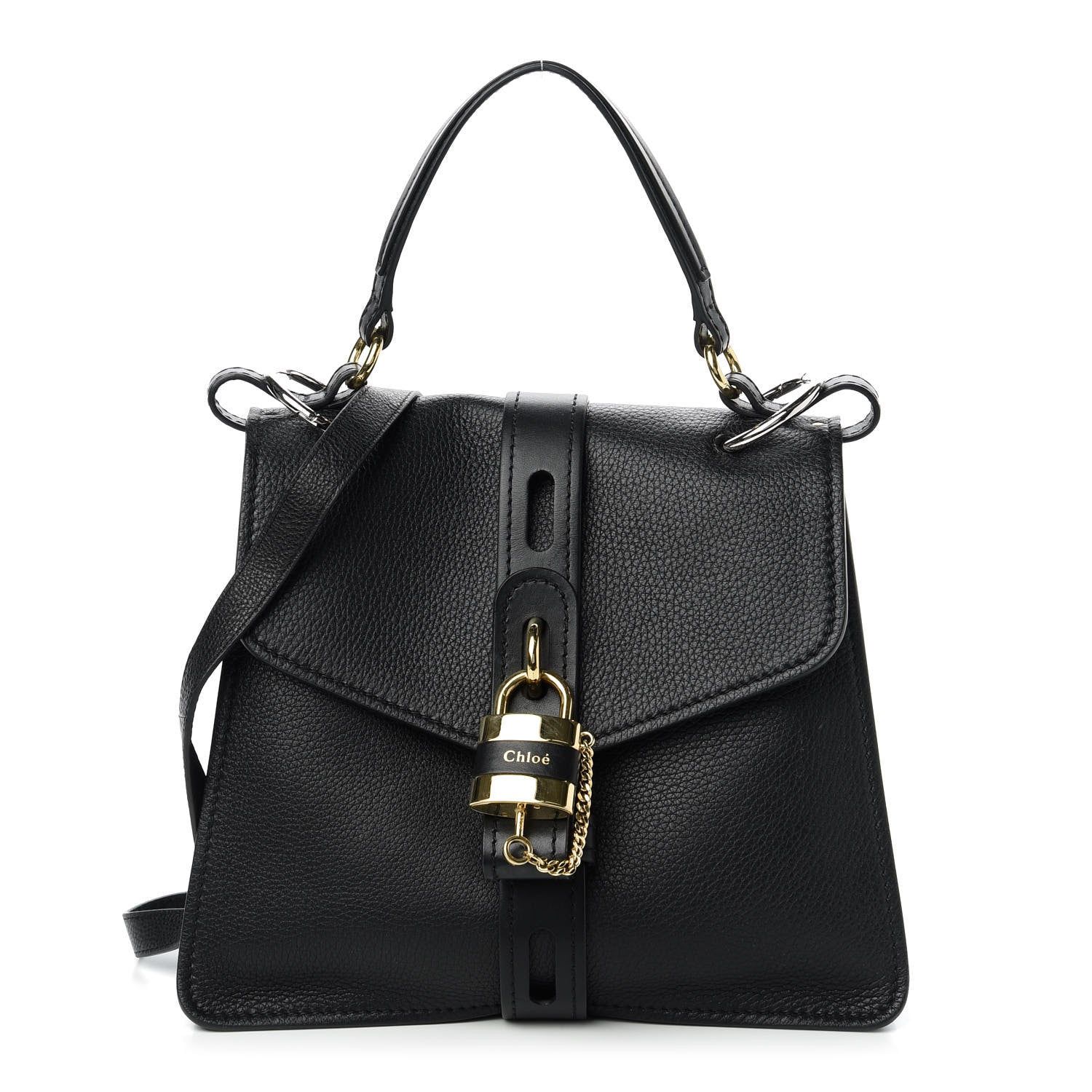 Chloe Grained Calfskin Medium Aby Day Shoulder Bag Black 1 of 10
