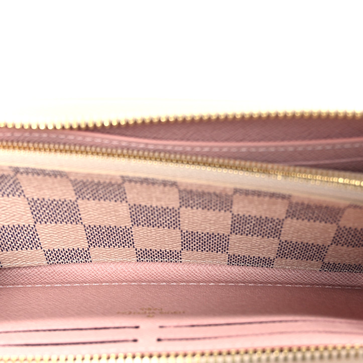 Damier Azur Clemence Wallet Rose Ballerine