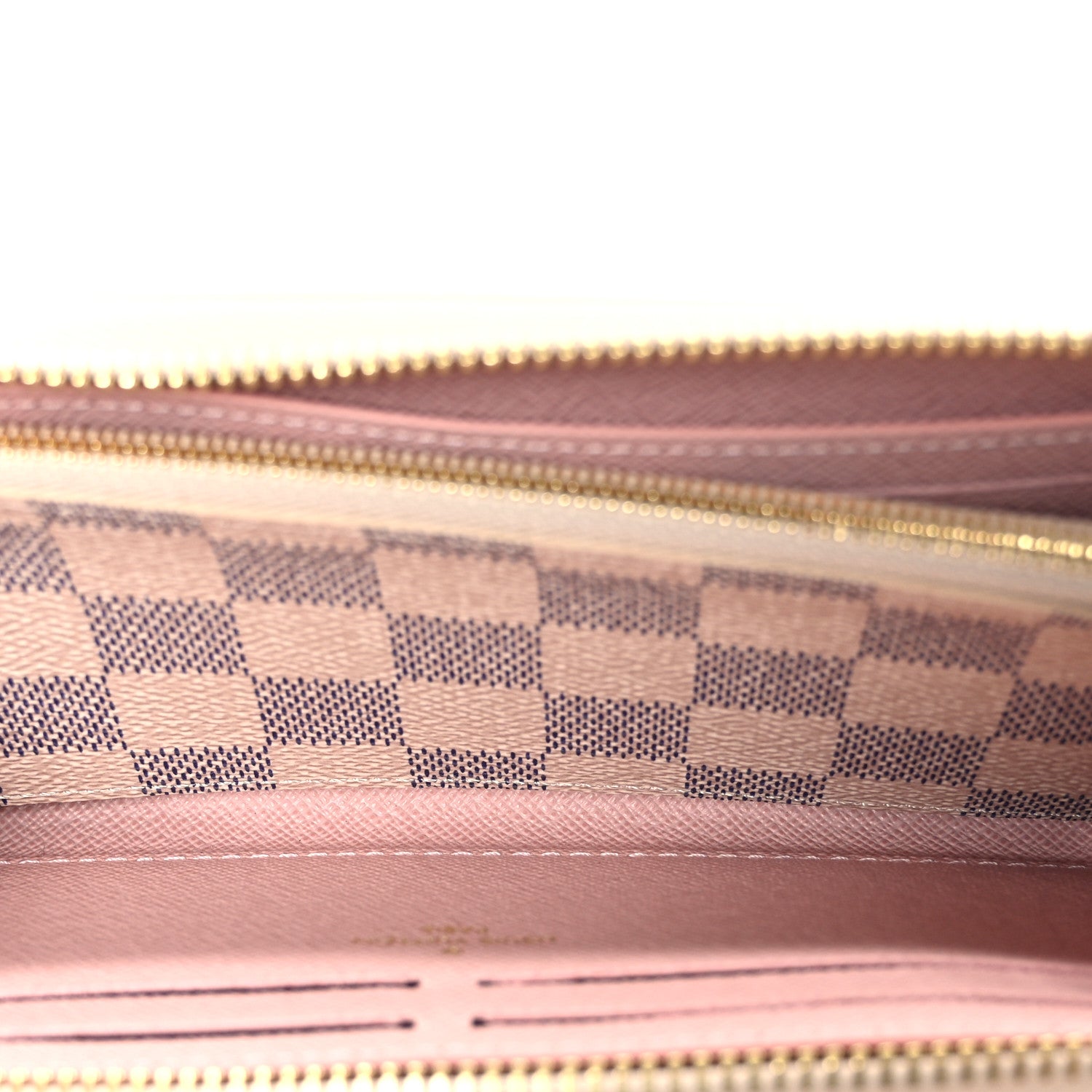Louis Vuitton Damier Azur Clemence Wallet Rose Ballerine 5 of 6