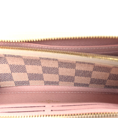 Louis Vuitton Damier Azur Clemence Wallet Rose Ballerine 5 of 6