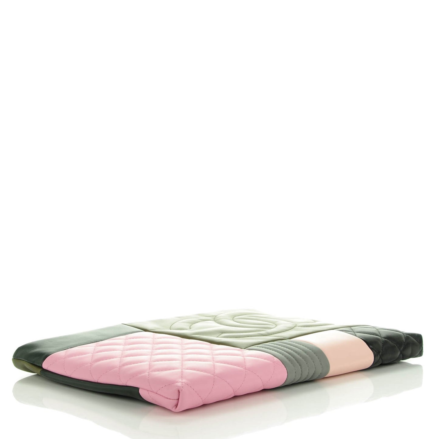 Lambskin Patchwork Large Cosmetic Case Multicolor