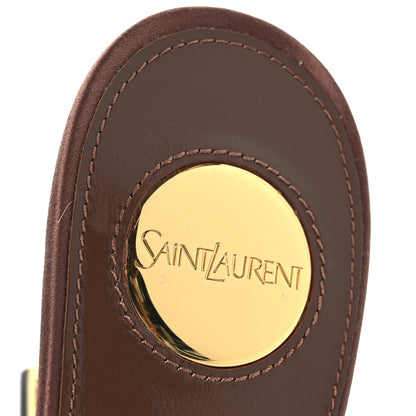 Saint Laurent Crepe Satin Crystal Opyum Mules Manioc 36 Manoic Brown 9 of 11