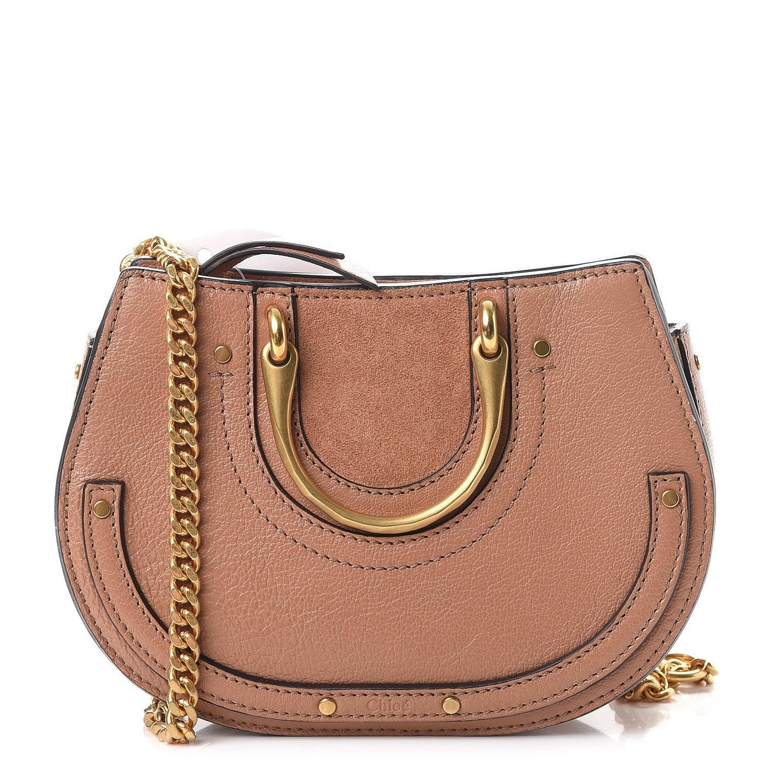 Chloe Calfskin Suede Mini Pixie Signature Belt Bag Nougat 1 of 9
