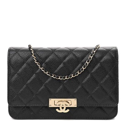 Chanel Caviar Quilted Golden Class Wallet On Chain WOC Black 1 of 14