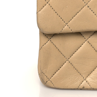 Chanel Lambskin Quilted Medium Double Flap Beige 18 of 24