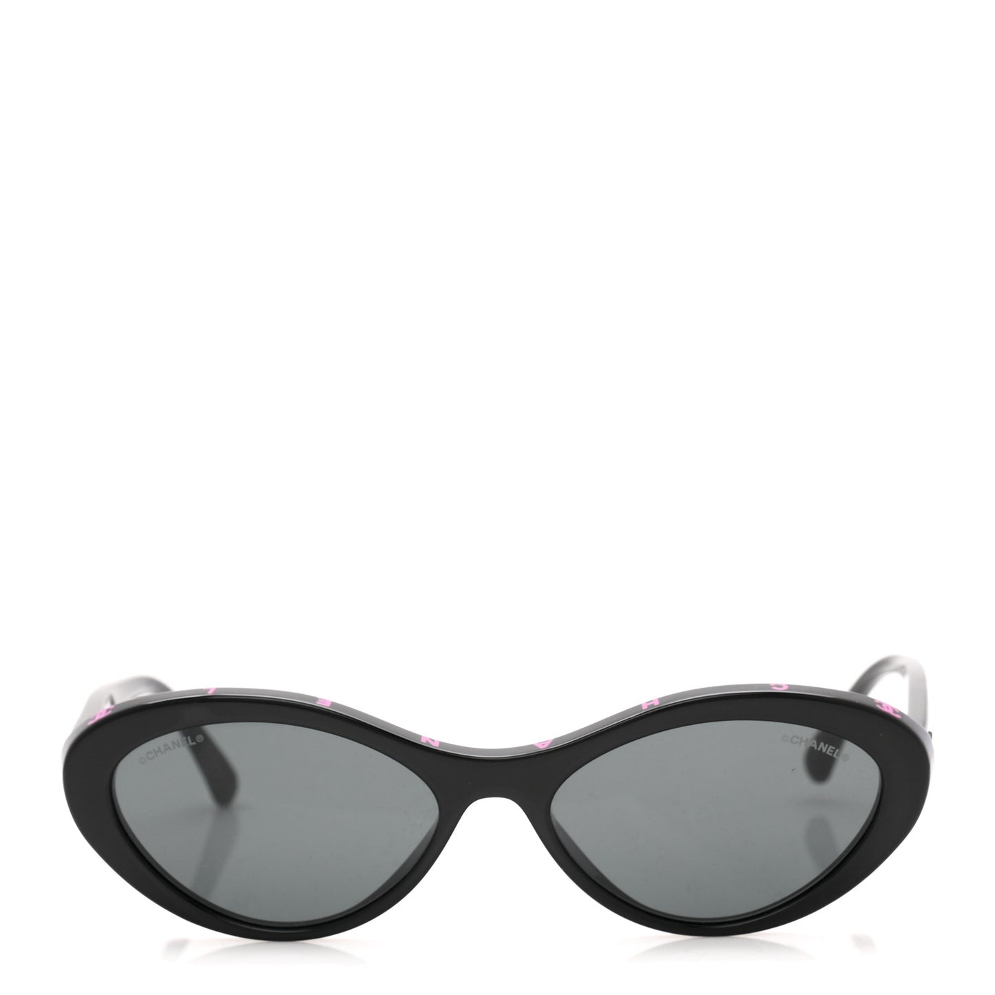 Acetate Oval Sunglasses 5416-A Black Pink