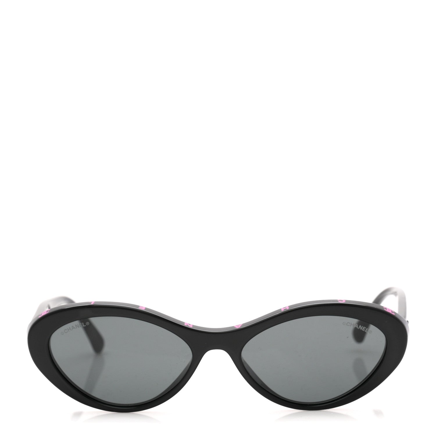 Chanel Acetate Oval Sunglasses 5416-A Black Pink 2 of 8