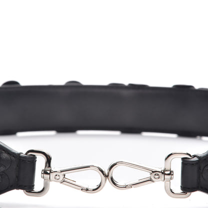 Fendi Vitello Dolce Nappa Patent Flowerland Studded Strap You Black 4 of 5