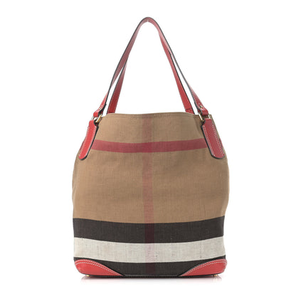 Burberry Canvas Mega Check Medium Maidstone Cadmium Red 1 of 15