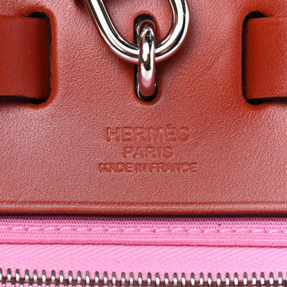 Hermes Toile Officier Vache Hunter Herbag Zip PM 31 5P Pink Cuivre 8 of 12