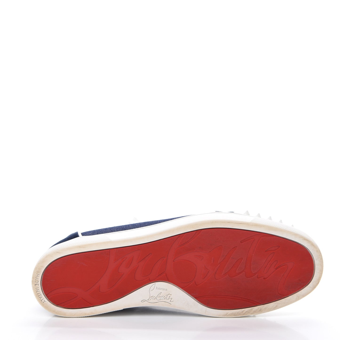 Denim Velours Spikes Vieira Flat Sneaker 41 Navy Latte