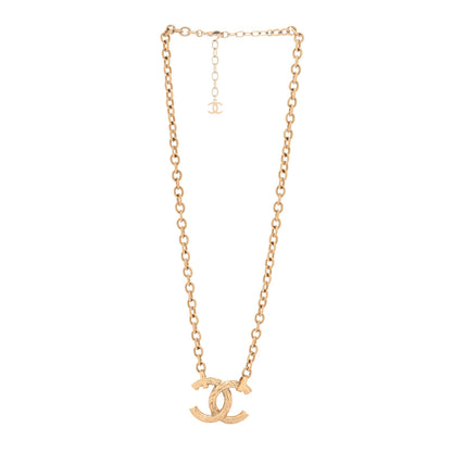 Chanel Metal Quilted CC Necklace Gold 3 of 5