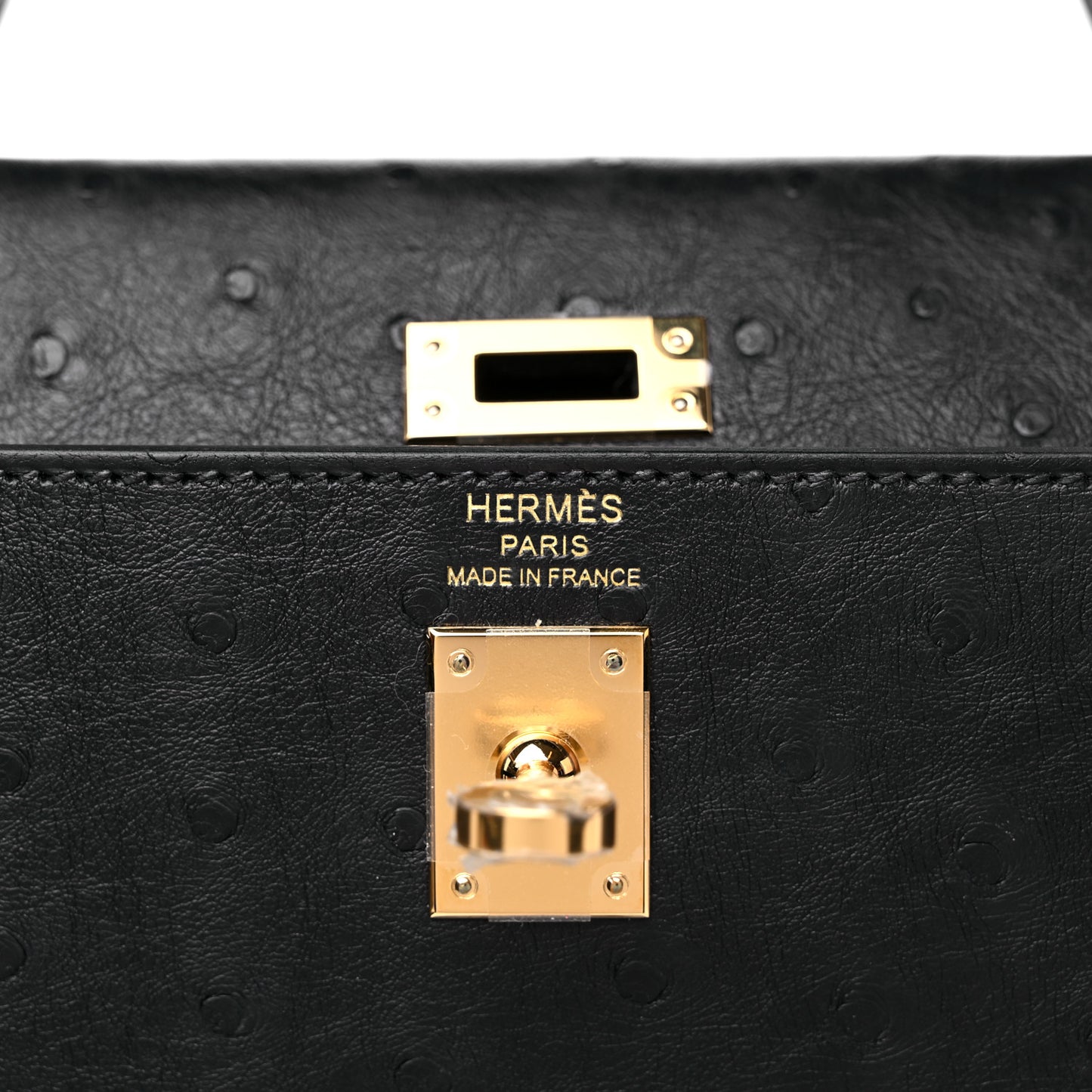 Ostrich Kelly Sellier 25 Black