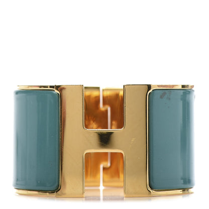 Hermes Enamel Extra Wide Clic Clac H Bracelet PM Emeraude 1 of 6