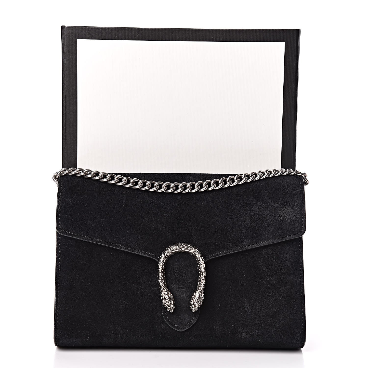 Gucci Suede Mini Dionysus Chain Wallet Black 11 of 11