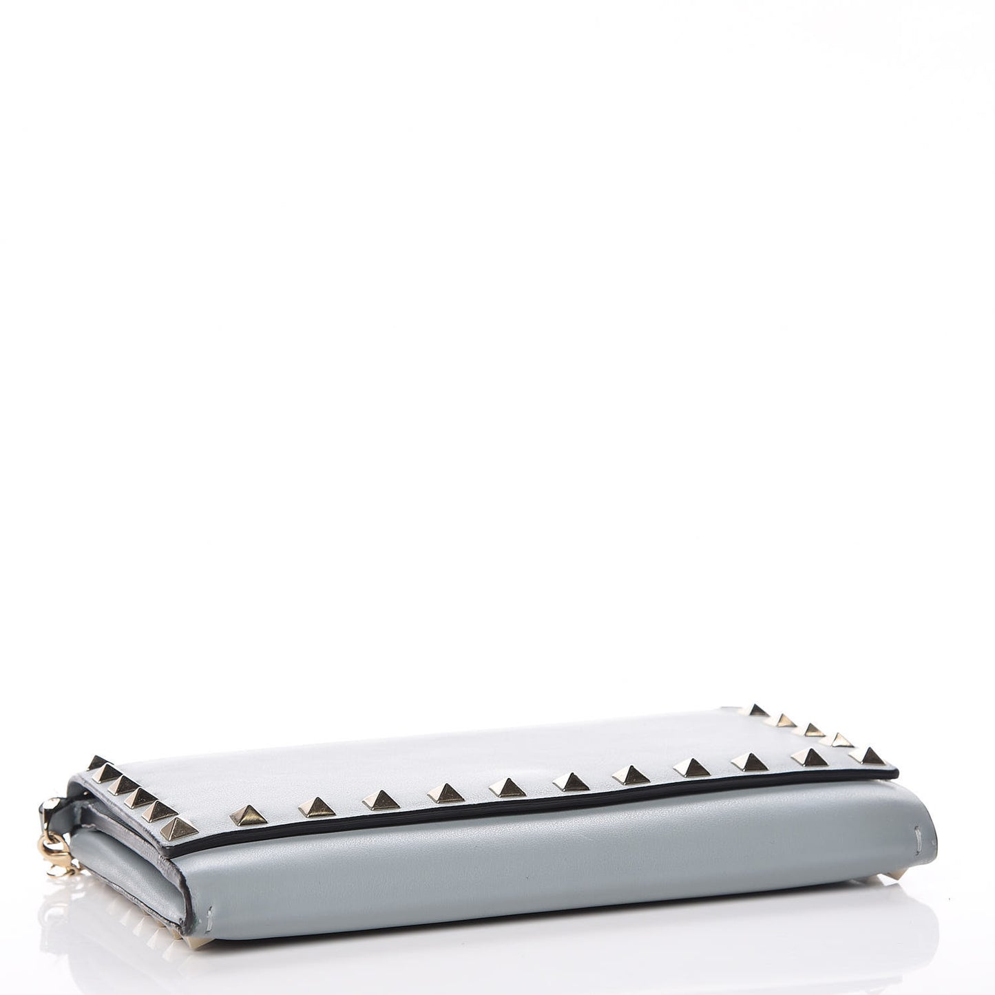 Vitello Small Rockstud Flap Wallet on Chain Nube