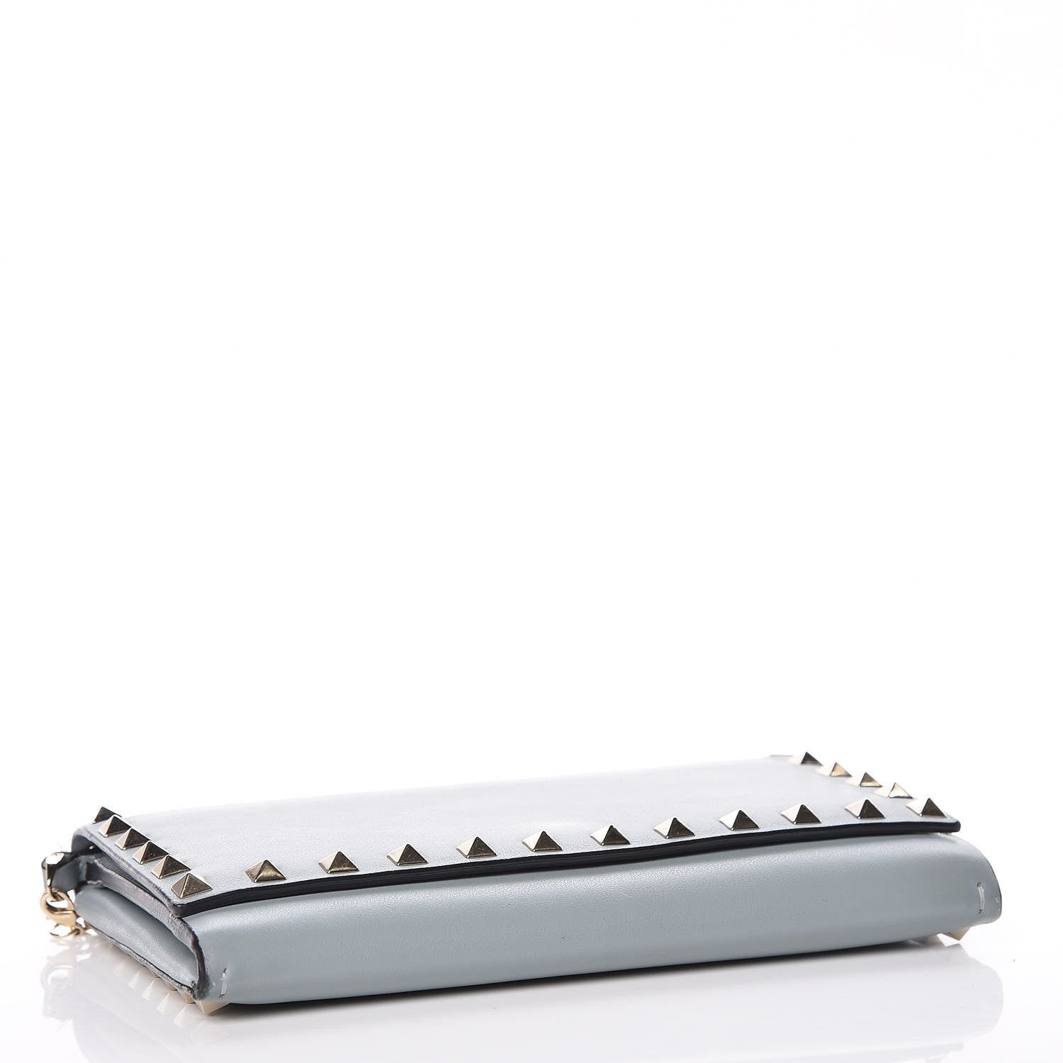 Valentino Garavani Vitello Small Rockstud Flap Wallet on Chain Nube 4 of 14