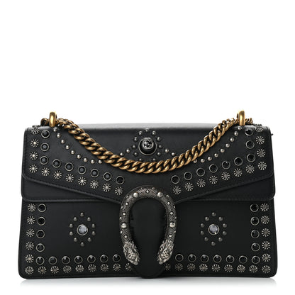 Gucci Calfskin Studded Small Dionysus Shoulder Bag Black 1 of 17