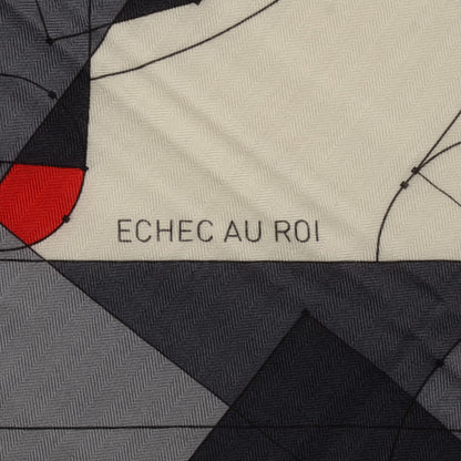 Hermes Cashmere Silk Echec Au Roi Shawl 140 5 of 6