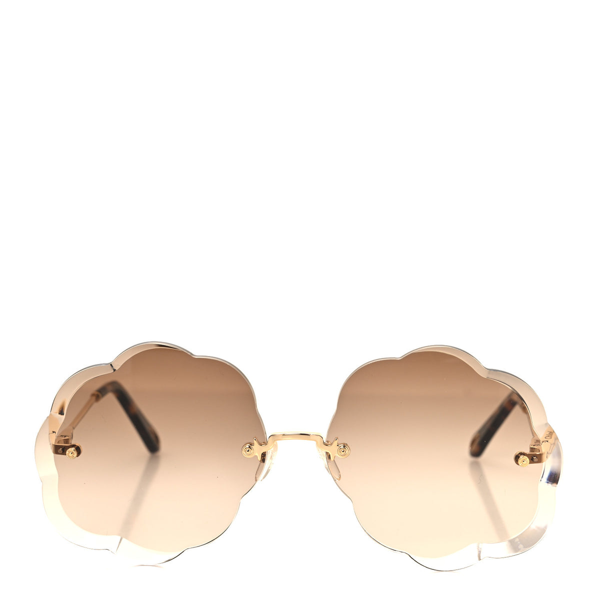 Chloe Flower Round Sunglasses CE156S Brown 2 of 7