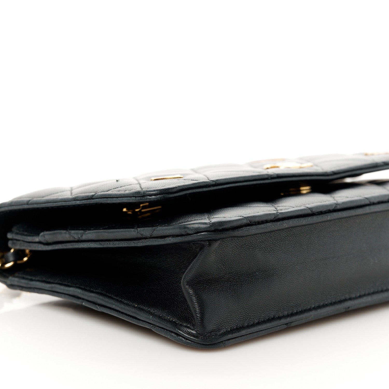 Chanel Lambskin Quilted Enamel Coco Casino Wallet On Chain WOC Black 10 of 12