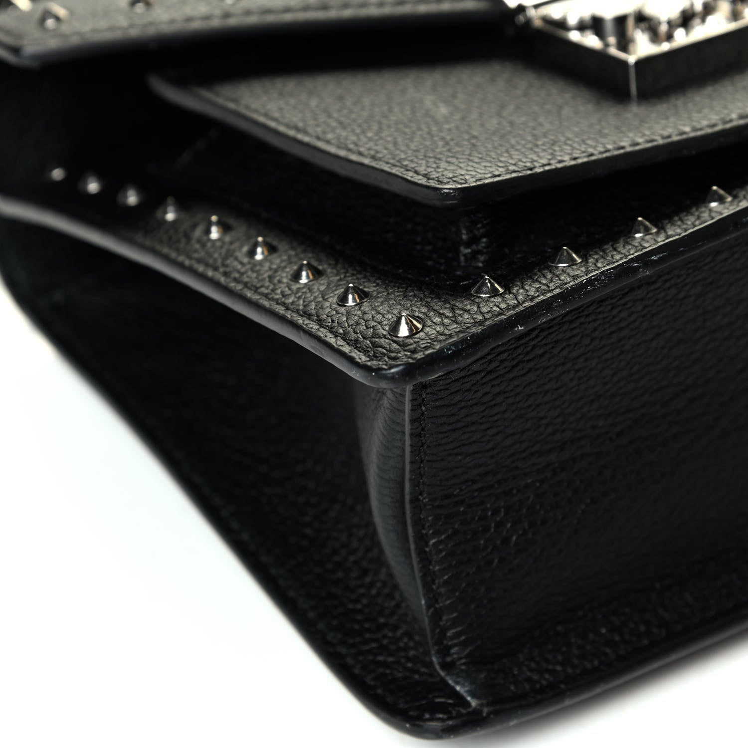 MCM Calfskin Studded Small Patricia Satchel Black 5 of 7