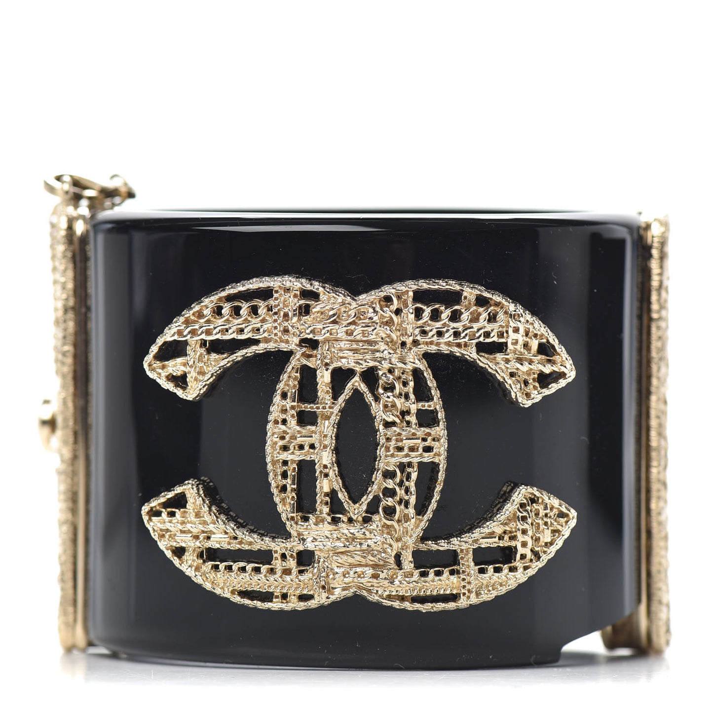Resin Crystal CC Cuff Black Gold
