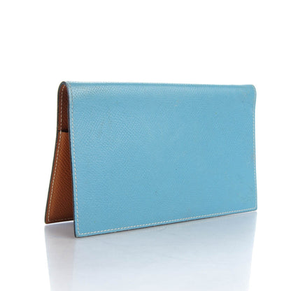 Hermes Chevre Mysore Vision II Agenda Cover Blue Jean Gold 3 of 7