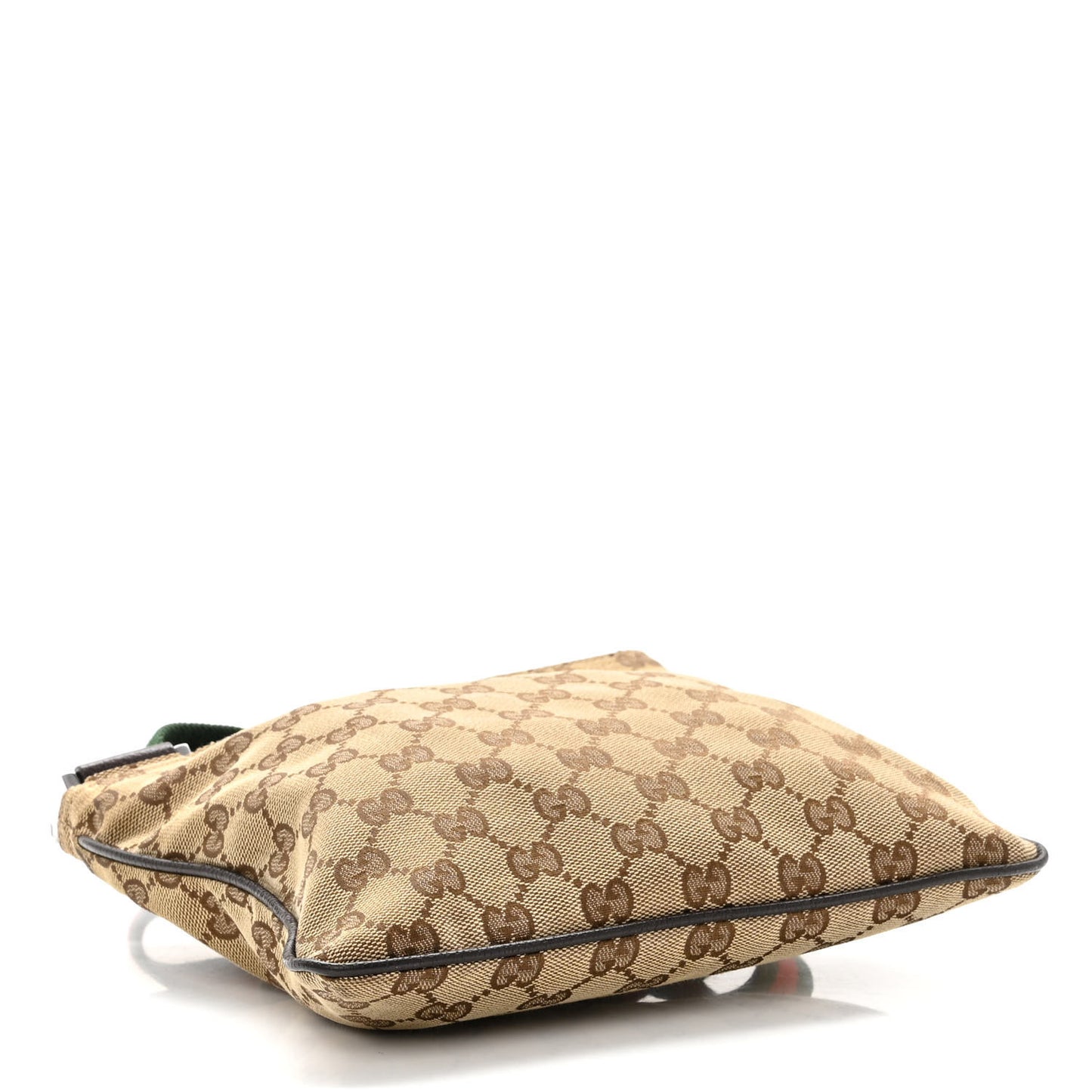 Monogram Web Small Flat Messenger Bag Brown