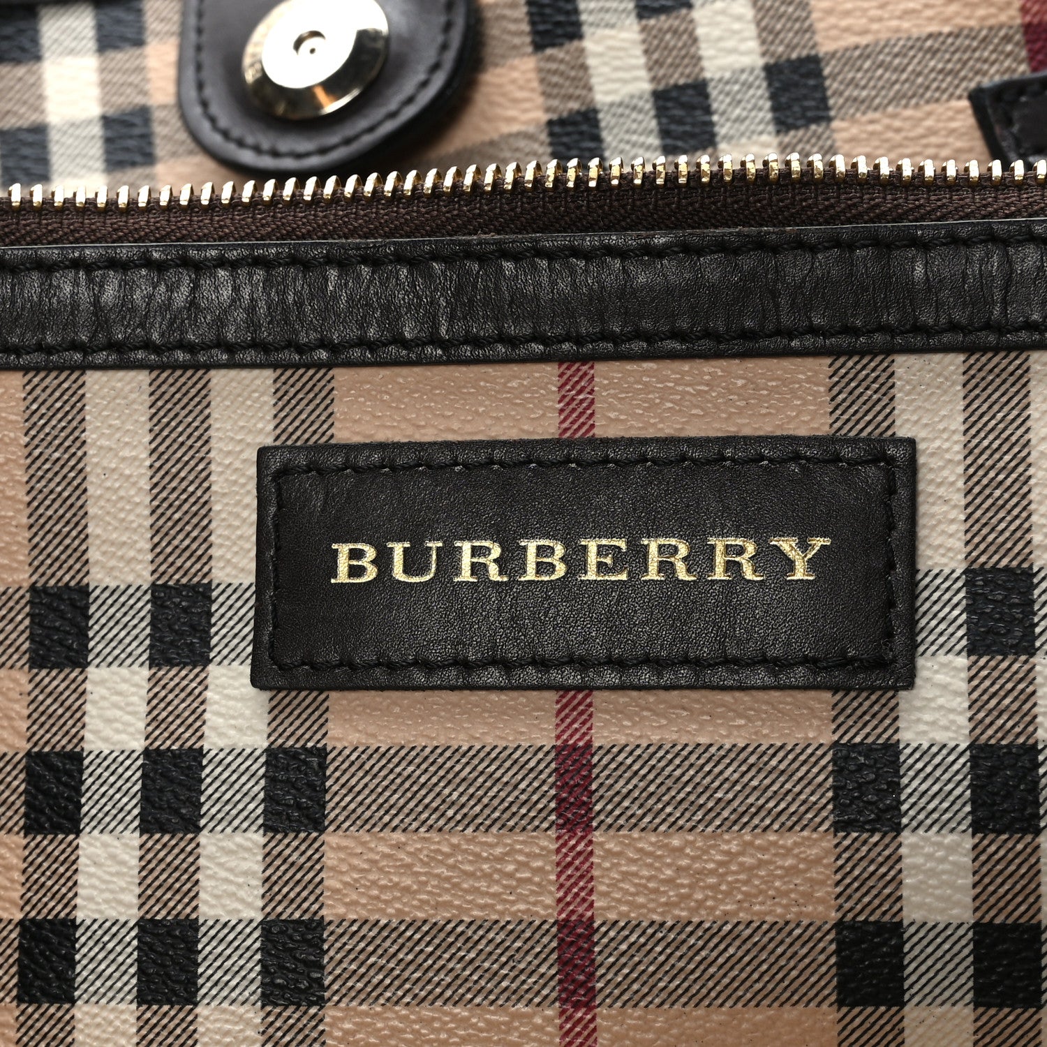 Burberry Haymarket Check Large Canterbury Tote Chocolate 7 of 9