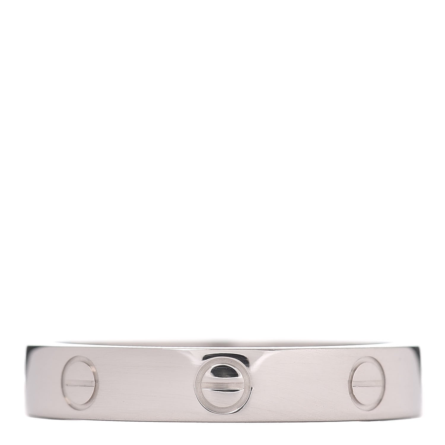 Cartier 18K White Gold 3.5mm LOVE Wedding Band Ring 60 9 1 of 4