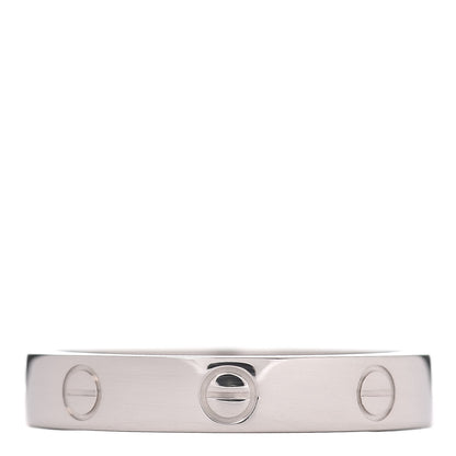 Cartier 18K White Gold 3.5mm LOVE Wedding Band Ring 60 9 1 of 4